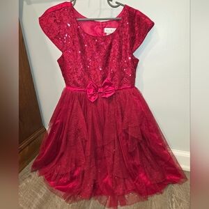 Jona Michelle Sparkling Red Kids Dress